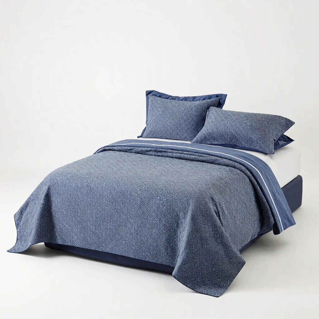 Indigo Cotton Bedsheet Set
