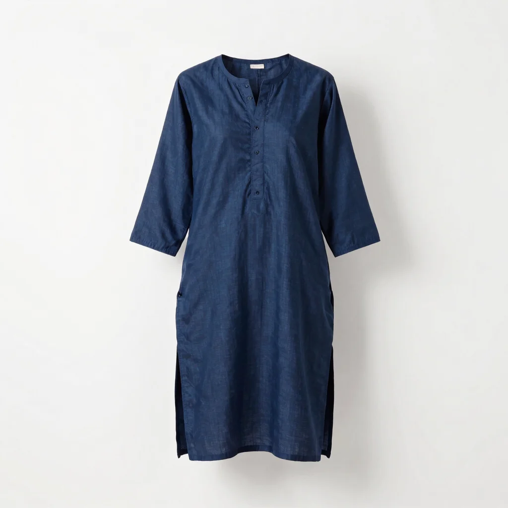 Indigo Cotton Kurta